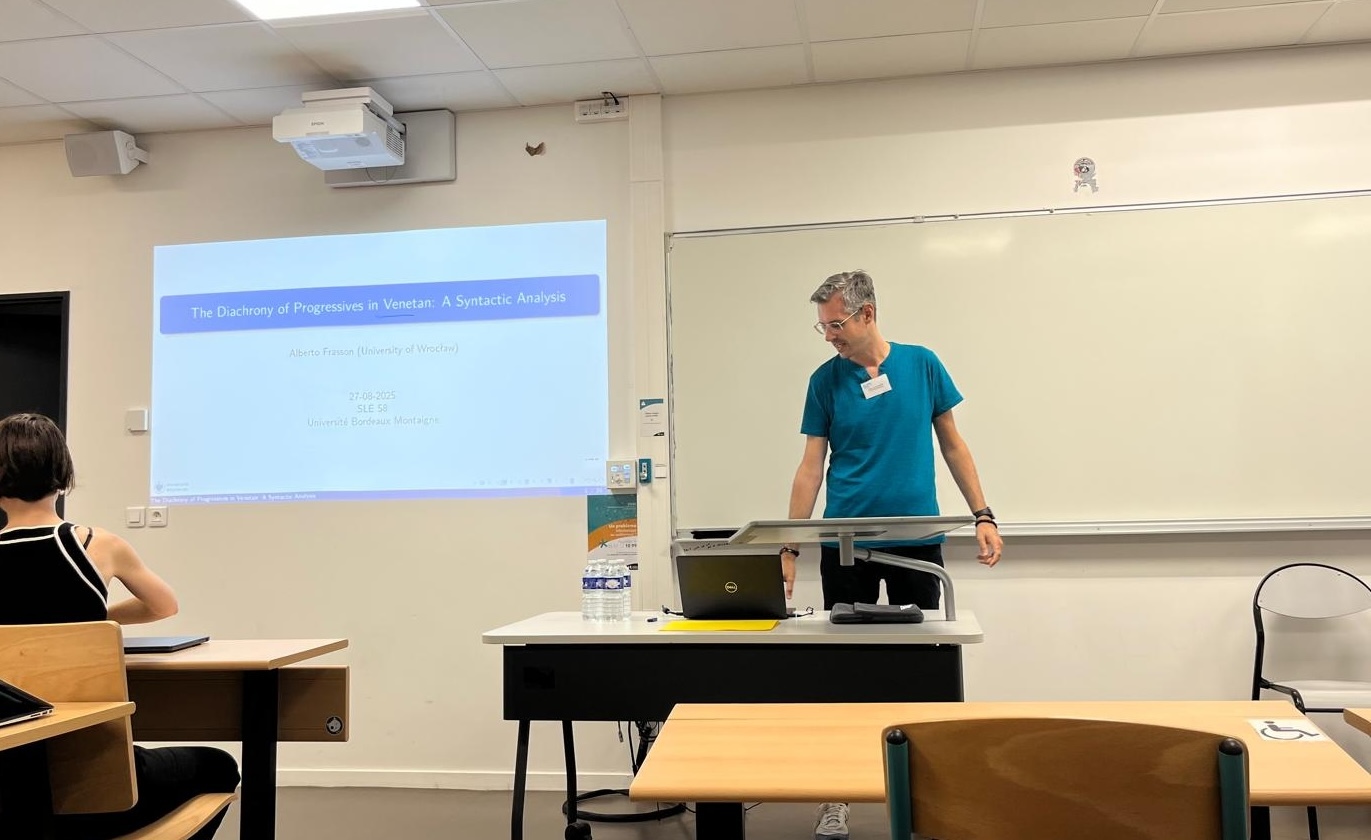 Alberto Frasson introducing his talk